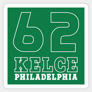 Kelce Jersey - 62 // Typography Design Sticker